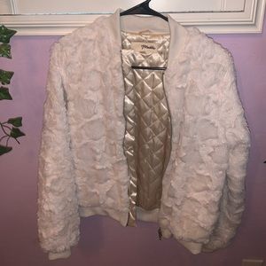 MaddieStyle White Furry Coat